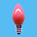 アサヒ ローソク球 C7カラー 5W E12口金 ピンク(桃色) セラミック塗装 ローソク C7 E12 110V-5W(P)