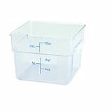 Winco正方形ストレージコンテナ、12-quart、クリア