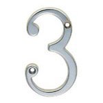 ポリッシュクローム76 mmドア数字番号7 byカーライル真鍮