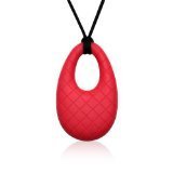 Siliconies Egg Pendant - Silicone Necklace (Teething/Nursing/Sensory) (Ruby-Red) [並行輸入品]
