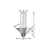 Amana 49406 Chamfer Bit 2-1/2 Diameter 1/2 Shank Router Bit by Amana