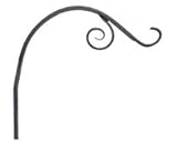 Panacea PAN89422 12 inch Forged Vine Bracket Black