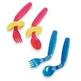 Sammons Preston Easieeaters Curved Utensils, Right-handed W/shield by EasieEaters