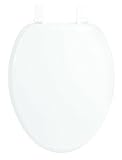 Aqua Plumb TS104W Elongated Color Matched Hinge Wood Toilet Seat, White [並行輸入品]