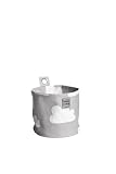 Farg Form Round Storage with Cloud Print (Small, Grey) by FARG FORM