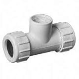 King Brothers Inc. CPT-1000-S 1-Inch Slip PVC Compression Tee, Gray by King Brothers Inc.
