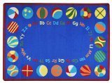 Joy Carpets Kid Essentials Early Childhood Oval Bouncy Balls Rug Multicolored 7'8 x 10'9 [並行輸入品]
