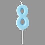 ナンバーキャンドル（パステル） No.8 / 1本 富澤商店 ナンバー