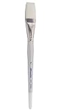 Silver Brush 1511S-1 Silverwhite Short Handle White Taklon Brush, Stroke, 1-Inch by Silver Brush Limited