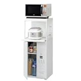 エムケー精工(MK精工) レンジ台(米びつ20kg付) ファインキッチン(幅48) ホワイト SK-211W