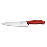 VICTORINOX(ビクトリノックス) 牛刀包丁 食洗機対応 スムーズな切れ味の万能包丁 19cm レッド 料理の基本となる様々な食材に使えるナイフ シェフナイフ スイスクラシック 6.8001.19-X1