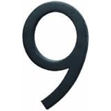 Floating Mount House Number 6H - 9 (Nine) - Satin Black Finish [並行輸入品]