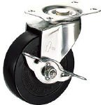 [1251031]ハンマー　オールステンレス　Ｅ型自在　ＳＰ付　ゴム車１００ｍｍ 315ER100BAR01