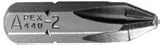 Apex 440-2X Phillips Insert Bits, #2, Hex, 1 in [並行輸入品]