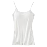 [Ｋａｒｌｙ　Ｓｈｏｐ] ブラトップ キャミソール タンクトップ カップ付きインナー 肌着 ブラキャミ 一体型カップ 大きいサイズ rr4 M キャミソール：white
