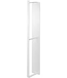 山崎実業(Yamazaki) マグネット 洗濯 ハンガー 収納 ラック ホワイト 約W6XD8.5XH46cm タワー 洗濯機横 ランドリー フック付 3623