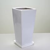 緑俱良部　8号角陶器鉢L（白）OOISI