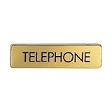 シロクマ 表札 TELEPHONE ゴールド NB-4-10