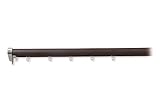 フルネス 木目調伸縮カーテンレール ロアール 2M シングル 木目 ダーク