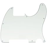Musiclily 8穴 Esquire エスクワイヤー型ピックガード Fender American/Mexican Standard Esquire Teleエレキギター用、3Pパーチメント