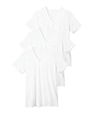 [ニッセン] インナーシャツ 吸汗速乾なめらかストレッチ深Ｖネック半袖インナー３枚組 白3枚組 10L