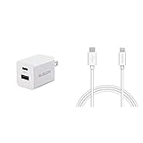 【ライトニングケーブルセット】 エレコム 充電器 2ポート Type-C(USB-C) + USB-A USB PD対応 20W 2台同時充電 折りたたみ式プラグ 小型 ホワイト EC-AC22WH + Type-C to Lightningケーブル (USB PD対応) iPhone 充電ケーブル スタンダード Apple認証品 1m ホワイト MPA-FCL10WH