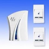 新ワイヤレスチャイム ！受信機1個＋送信機2個セット、６０メートル受信可能なので広い家でも安心！無線で配線工事不要！(ワイヤレス インターホン ドアホン ドアベル 呼び鈴)