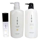 ルベル イオ セラム クレンジング シャンプー 600mL & クリーム トリートメント 600mL & オイル 100mL セット Lebel iau SERUM