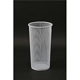 メッシュ傘立て 丸型 【約10本用】 スチール 底部緩衝材付き WH ホワイト（白）