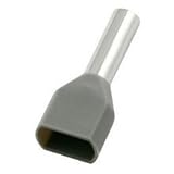 Morris 12782 Nylon Twin Insulated Ferrule Din Standard 20 AWG Wire Range, .394-Inch Pin Length, Gray
