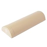 Ms. RAJA ハーフカット ヨガポール 50㎝ PUレザー カバー ストレッチ用 ハーフ ポール (オートミール, 単品)