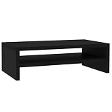 vidaXL モニタースタンド ブラック 42 x 24 x 13cm エンジニアリングウッド, 収納棚付き, テレビスタンド, テレビテーブル, コンピュータスタンド, テレビスタンド, テレビテーブル, コンピュータスタンド, スクリーンスタンド, スクリーンスタンド, キーボードスタンド, 机上台, パソコン台, PC台