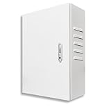 電気自動車充電ケーブル収納ボックス 40*30*20cm 電気自動車充電ケーブルオーガナイザーケース 電気自動車充電ステーションボックス 電気自動車充電器ホルダー 高級鋼板 冷間圧延鋼板1.0スプレー塗装 メカニカルロック 充電保護 盗難防止 防爆 防水防塵 屋内外兼用（ホワイト）