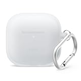【elago】 AirPods 4 対応 ケース シリコン カバー カラビナ 付き 耐衝撃 ソフト 薄型 落下防止 ワイヤレス充電 MagSafe 対応 [ AirPods4 エアポッツ 4 第4世代 対応 ] SILICONE HANG CASE ナイトグローブルー