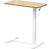 ワイエムワールド 昇降式 サイドテーブル キャスター ホワイト×カーボンホワイト 00-100126