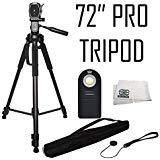 Pro 72 "三脚3ウェイPanhead W /バブル平準化+ワイヤレスIRシャッターリリース+ More For Sony a7 a7r a7s a7r II a7s II a9 a6000 a5100 NEX - 5r nex-5t NEX - 6 NEX - 7 - c3 slt-a35 slt-a37 slt-a55 Vカメラ