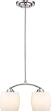 Nuvo Lighting 60/4194 Two Light Helium Mini Pendant with Satin Glass, Brushed Nickel [並行輸入品]