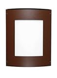 Besa Lighting 109-WA-BA 1X60W E12 Moto 13 Square Outdoor Lighting Fixture with White Acrylic Glass, 