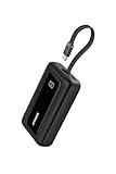 Anker Zolo Power Bank モバイルバッテリー 10000mAh 30W USB-Cケーブル一体型 ディスプレイ搭載 急速充電対応 ブラック