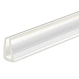 uxcell U チャネルエッジトリム ゴム製 ガードシール ストラップエッジプロテクター 1.5m長さ 4-5mmエッジサイズ (14mm W x 8mm H) クリア