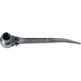 トップ工業:TOP 逆シノ曲がりラチェットレンチ ショートラチェットレンチ 17X21mm RG-17X21S 型式:RG-17X21S