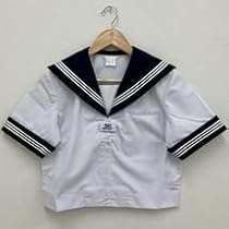 Amazon.co.jp: 千葉県 市川市立 第三中学校 セーラー服 165A白3本  