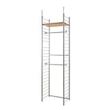 突っ張り壁面間仕切りワードローブ幅60cm　背板無しタイプ　ナチュラル色　NS-NJ0187