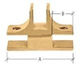 C.R. LAURENCE GFC3901BR CRL Brass 1-1/2" Long 3-Way 90 Degree Deluxe Glass Furniture Connector for 1