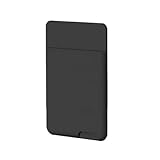 [Skailuts] スマホ カードケース カードホルダー カードポケット 薄型 シリコン 定期入れ 背面カードホルダー 名刺入れ iPhoneカードケース iPhone Android 全機種対応 背面粘着式(ブラック)