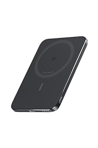 Anker Nano Power Bank (5000mAh, MagGo Slim) Qi2認証 15W MagSafe対応 薄型 小型 (ブラック)