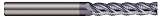 Micro 100 SHL-250-4X 4 Flute 38 Helix Long Length Roughing End Mill, AlTiN Coated, 1/4 Cutter Diameter, 1-1/8 Flute Length, 1/4 Shank Diameter, 3 Overall Length, Solid Carbide Tool by Micro 100