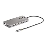 StarTech.com マルチポートアダプター／USB-C接続／トリプルモニター／2x 4K60Hz + 1x 4K30Hz HDMI & DisplayPort／100W USB PDパススルー／4x USB-A／イーサネット／SD & Micro SD／Windows & ChromOS／Type-Cハブ ドッキングステーション 154B-USBC-MULTIPORT