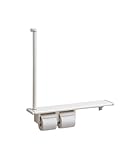 TOTO 天然木手すり 62シリーズ 紙巻器付き(Lタイプ) 棚幅71cm ナチュラルウッド YHB62LS#NRW (手すり・棚一体)