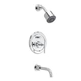 Jado 826/401/150 New Haven Pressure Balance Tub and Shower Set with Lever Handle, Platinum Nickel [並